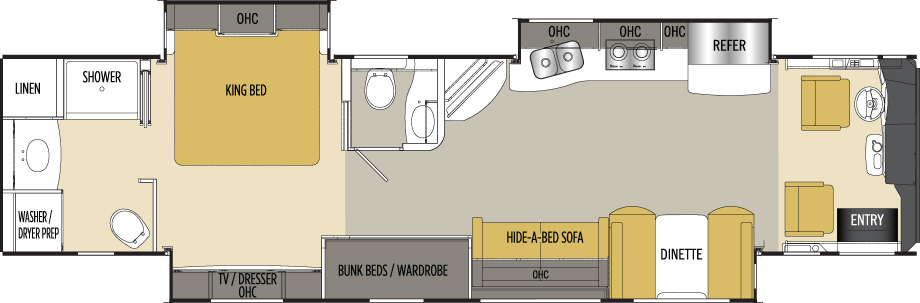 coachmen cross country 407FW floorplan